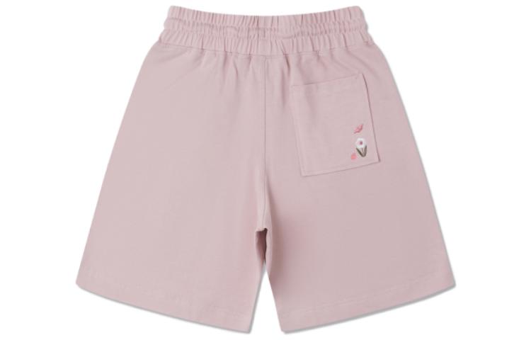 (WMNS) Converse Embroidered Floral Drawstring Shorts 'Pink' 10025374-A02