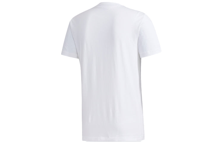adidas neo Sports Round Neck logo Printing Short Sleeve White FP7395