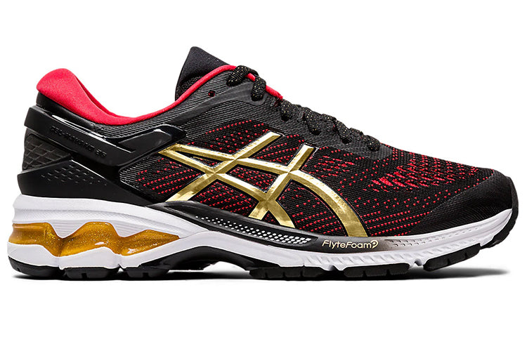 (WMNS) ASICS Gel-Kayano 26 'Black Red Gold' 1012A653-001