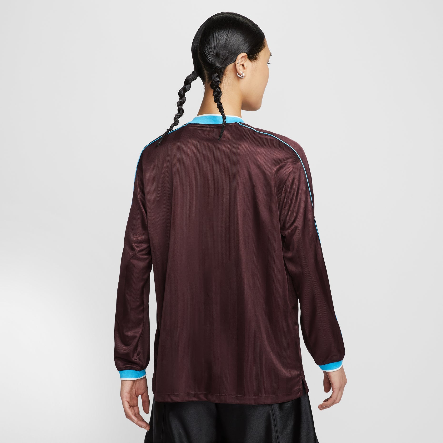 (WMNS) Nike Sportswear Long-Sleeve Jersey 'Burgundy Crush Baltic Blue' IM7453-652