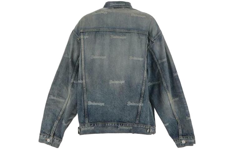 (WMNS) Balenciaga Denim Jacket 'Blue' 745037TNW014012