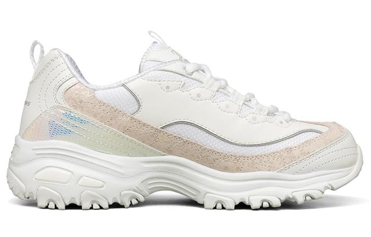 (WMNS) Skechers D'Lites 1.0 Clunky Shoes White 149462-WHT