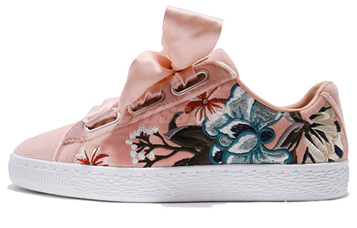 (WMNS) PUMA Basket 'Heart Hyper Embroidery - Peach' 366116-02