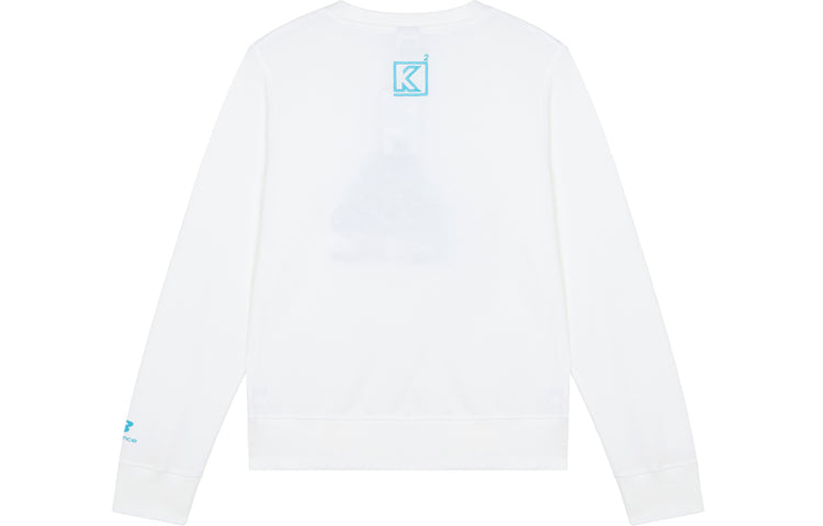 New Balance Men's New Balance Round Neck Solid Color Funny Pattern Long Sleeves White T-Shirt MT03619-WT