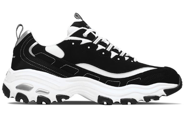 Skechers D'LITES Daddy Shoes 'White Black' 52675-BKW