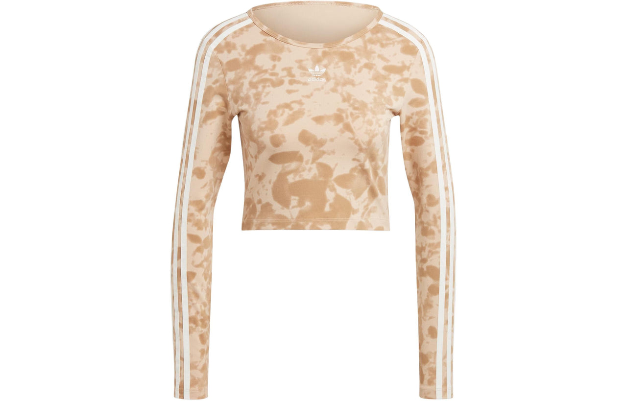 (WMNS) adidas 3-Stripes Crop Top Asia Sizing 'Magic Beige' IY0780