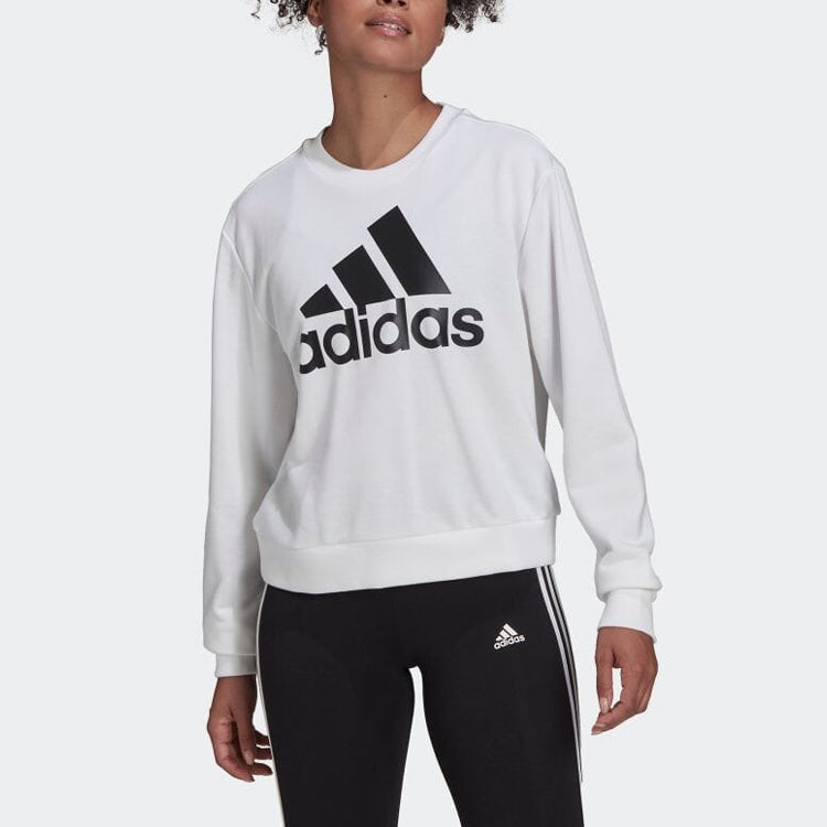 (WMNS) adidas Essentials Logo Loose Sweatshirt 'White' HD1783
