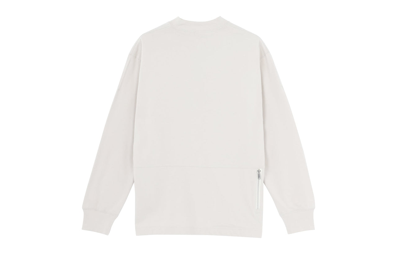 Men's Nike Logo Pattern Loose Round Neck Long Sleeves Autumn Beige T-Shirt DD7029-072
