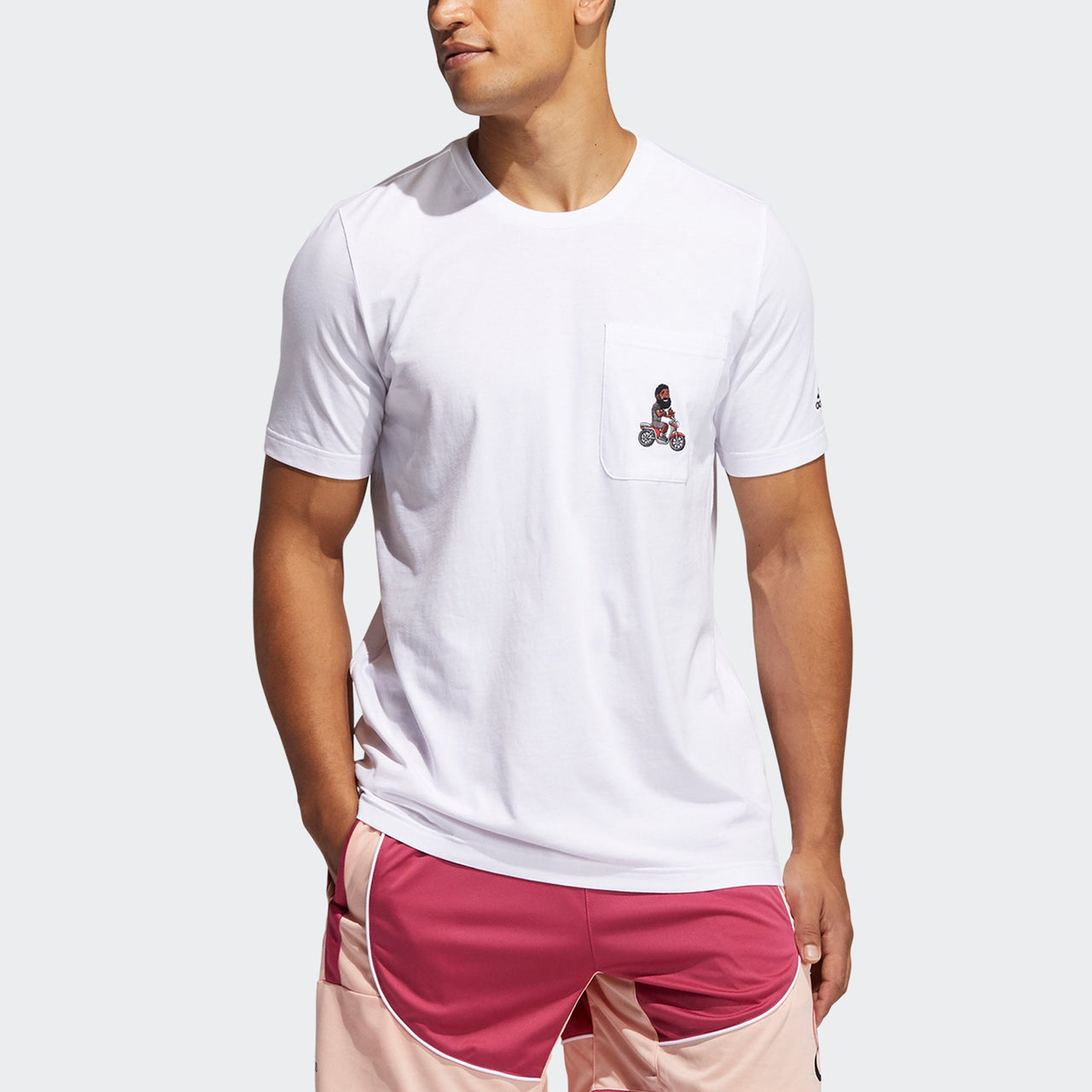 adidas Casual Sports Basketball Round Neck Short Sleeve White GP3427