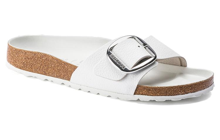 Birkenstock Madrid Big Buckle Leather Narrow Fit Sandals 'White' 1018866