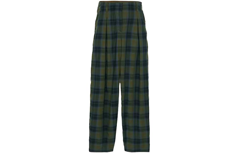 (WMNS) Timberland Plaid Print Pants 'Olive Green Blue' A6RZW-302