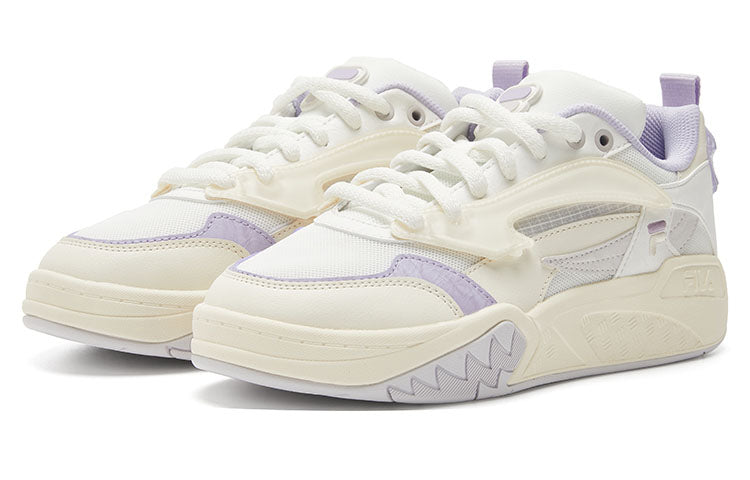 (WMNS) FILA FUSION Lifestyle Basketball Heritage Sneakers 'White Purple' T12W323205FBP
