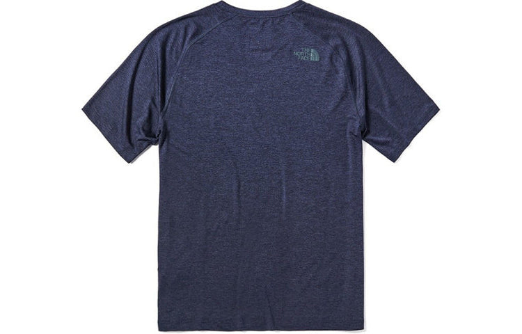 Men's THE NORTH FACE Outdoor hygroscopic Sweat-Wicking Short Sleeve Blue 49AA-H2G