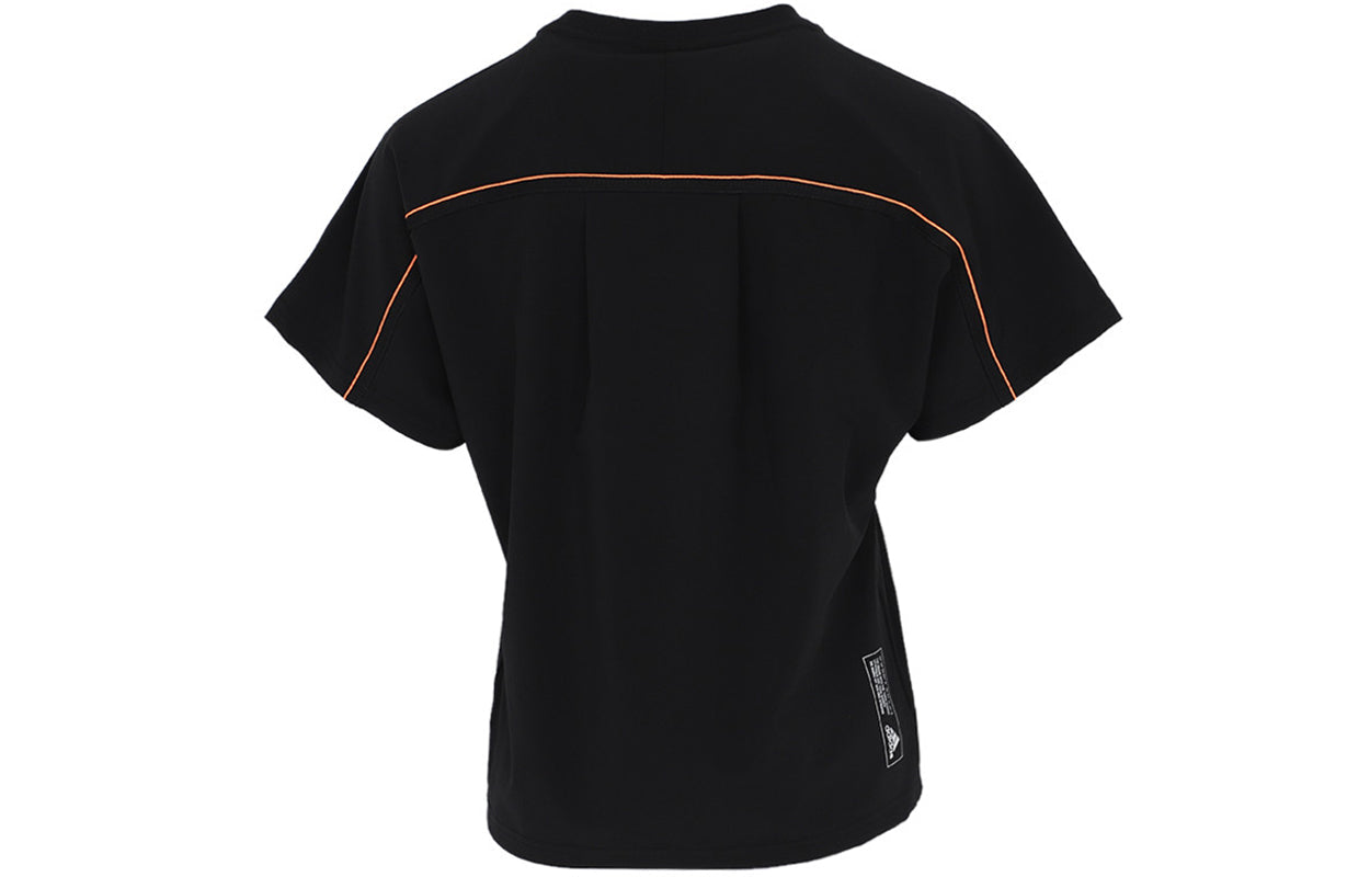 (WMNS) adidas Tech Woven t-shirt 'Black' GP0592