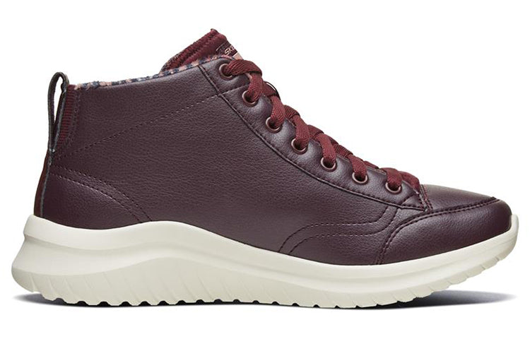 (WMNS) Skechers Ultra Flex 2.0 High-Top Running Shoes Red-Wine 13358-BURG