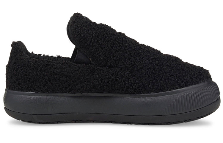 (WMNS) PUMA Suede Mayu Slip-On 'Teddy - Black' 384887-01
