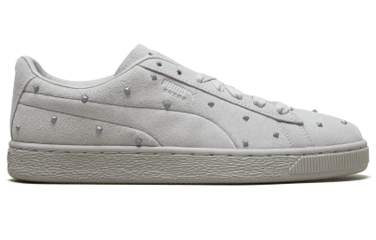 (WMNS) PUMA Suede Studs Grey Lace Up Sneakers 369563-01