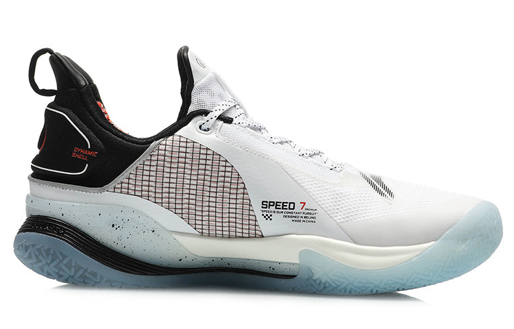 Li-Ning Speed VII 7 Premium Basketball Shoes 'White Black Blue' ABAQ065-1