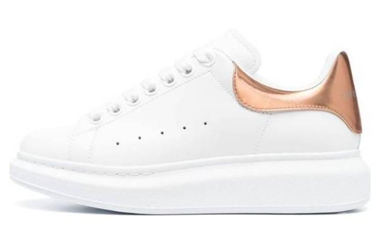 (WMNS) Alexander McQueen Oversized Sneakers 'White Rose Gold' 718232WIE829053