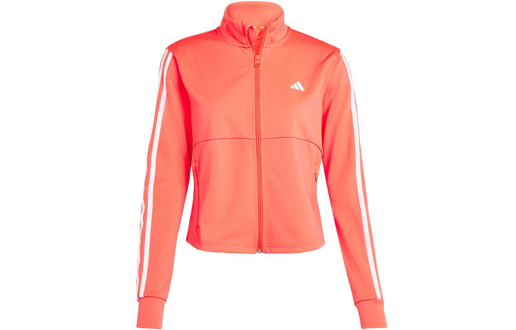 (WMNS) adidas Aeroready Train Essentials 3-Stripes Track Top Asia Sizing 'Pink' IS3976