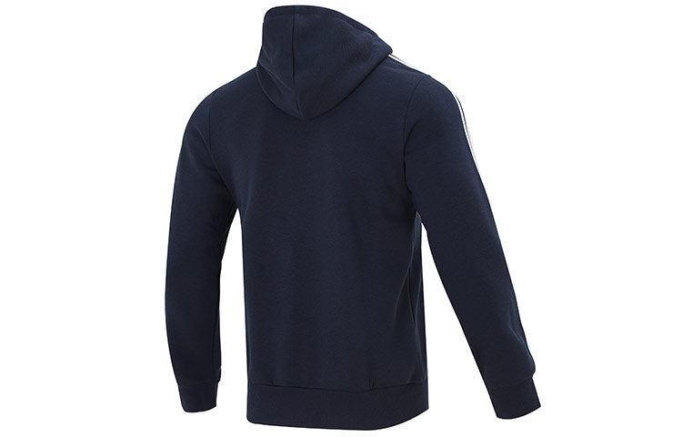 Men's adidas 3S Fl Fz Hd Cardigan Jacket Navy Blue GK9053