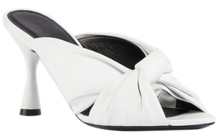(WMNS) Balenciaga Drapy Mules White 617574WA2M09002