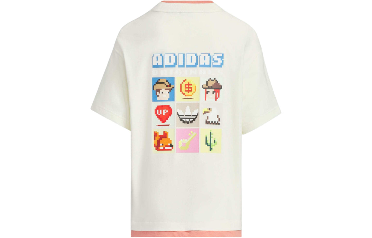 (GS) adidas Gaming Graphic T-shirt Asia Sizing 'Beige' JI9834