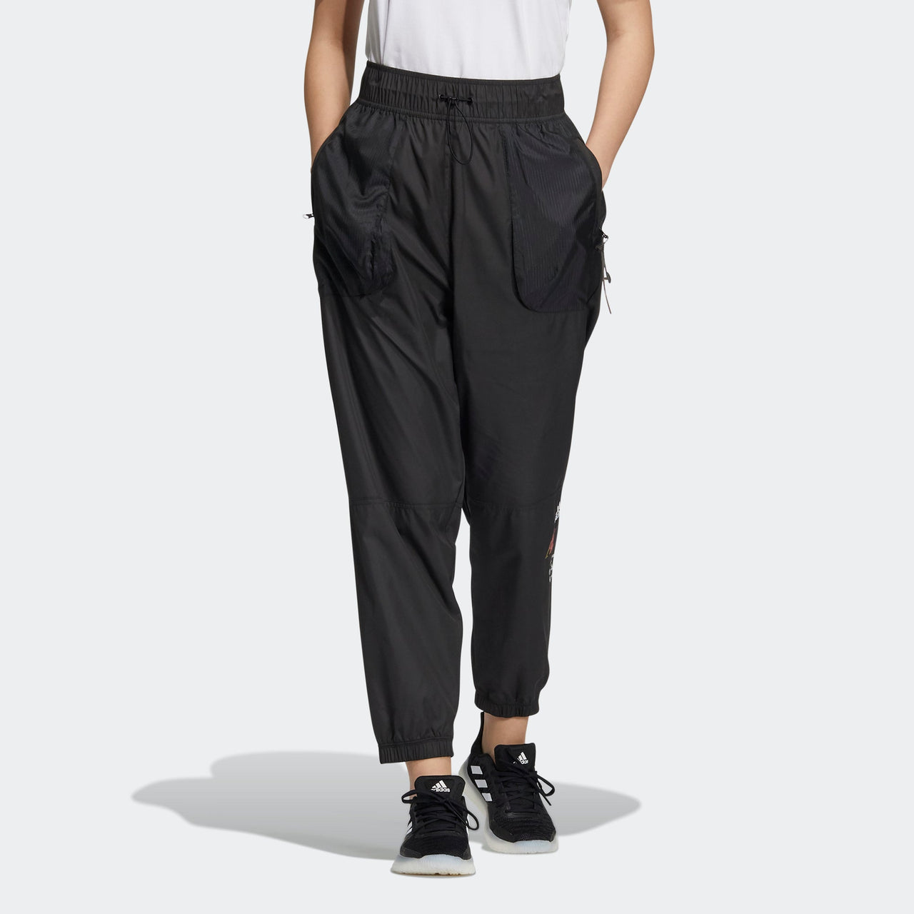 (WMNS) adidas Woven Pants 'Black' HA3630