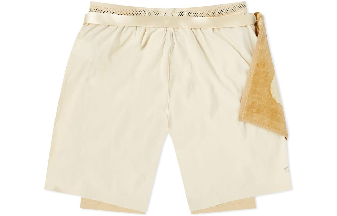 Nike x MMW Crossover SS22 Solid Color Belt Straight Shorts Creamy White DD9439-280
