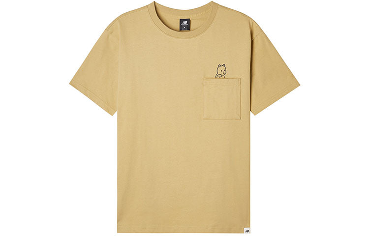 New Balance x Noritake Crossover Funny Pattern Sports Round Neck Short Sleeve Unisex Yellow AMT12347-MSU