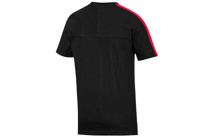 PUMA Ferrari Series Athleisure Casual Sports Splicing Round Neck Short Sleeve Black 595427-02