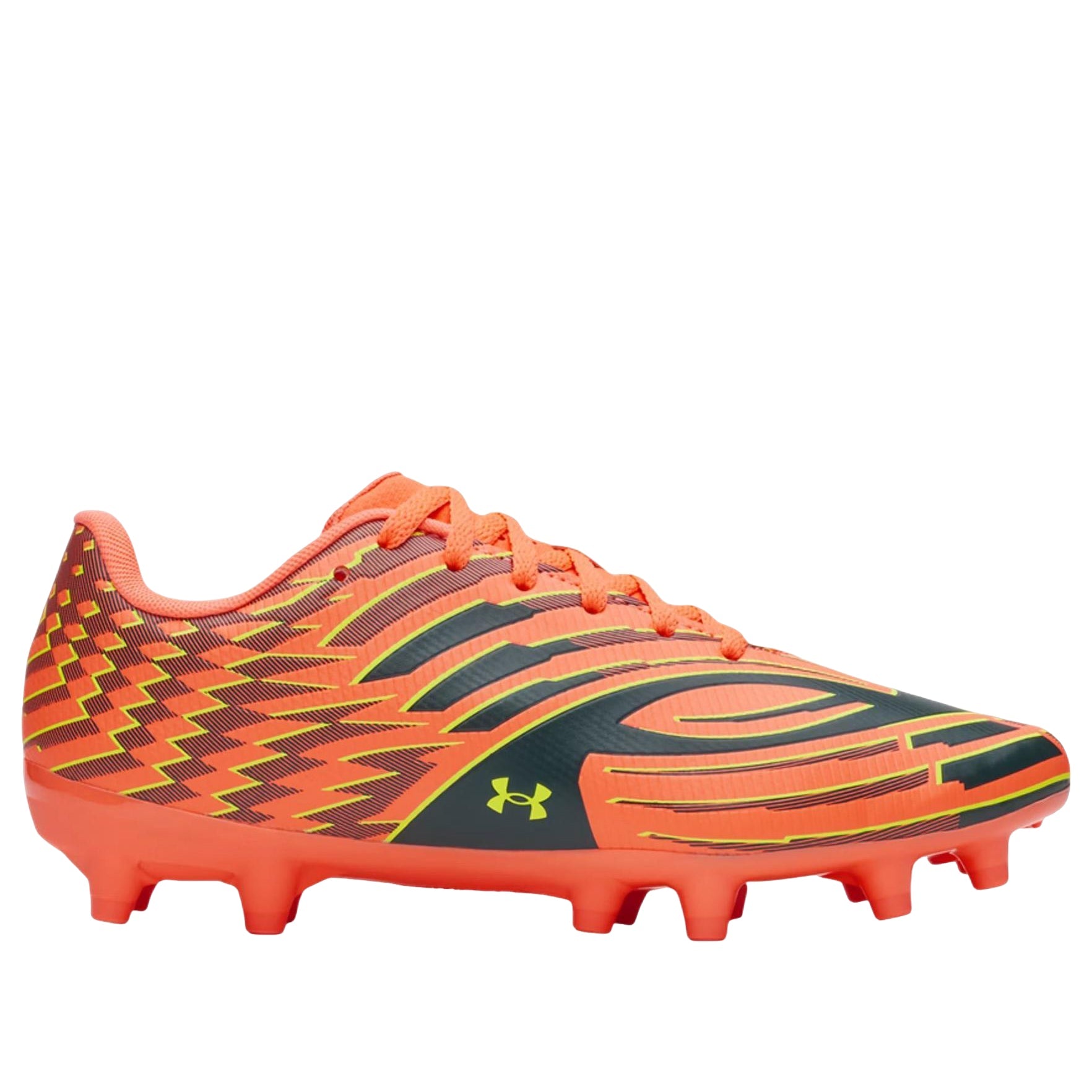 (GS) Under Armour Shadow Select 4 FG Jr. 'Electric Tangerine Arden Green High Vis Yellow' 6006236-824