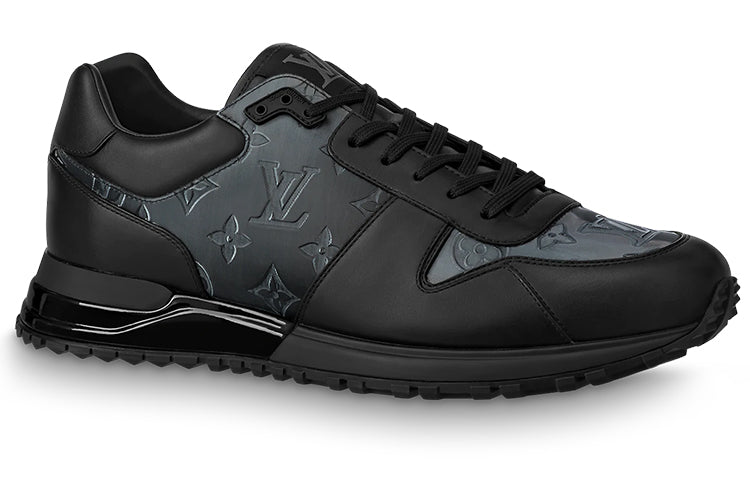 LOUIS VUITTON Run Away Sneakers 'Black with Grey Monogram' 1A8KJA