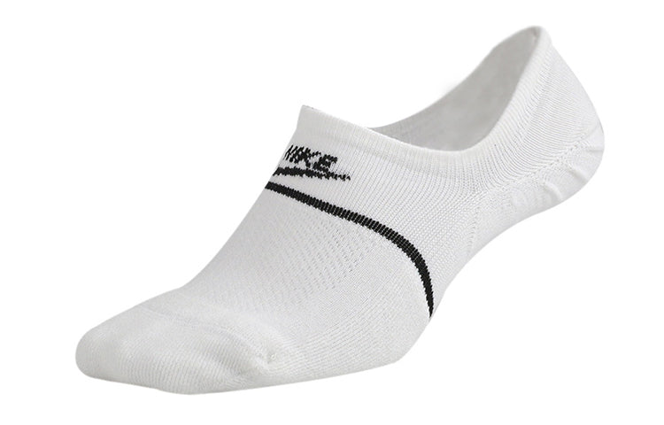 Nike Home Sweat Absorbing Breathable Casual Boat Socks 2 Pairs White CU0692-100