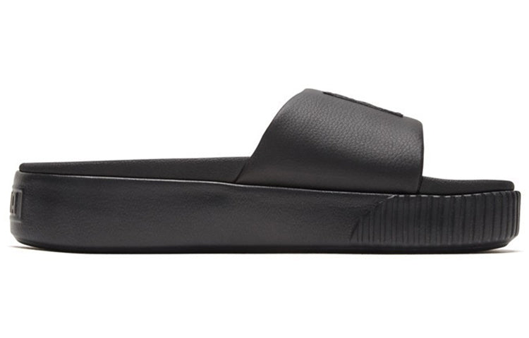 (WMNS) PUMA Platform Slide Black 366121-10