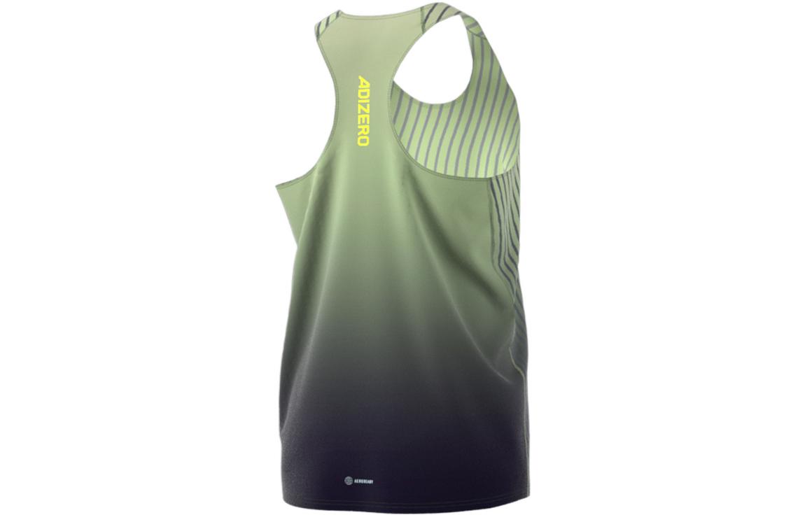 Men's adidas Stripe Logo Gradient Casual Sports Carbon Black Vest HK5635