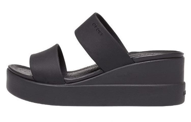 (WMNS) Crocs Brooklyn Lightweight Black Sandals 206219-060