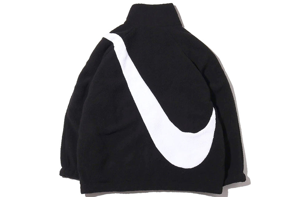 (WMNS) Nike Big Swoosh Large lamb's wool Reversible Jacket Asia Edition Black CI8938-010