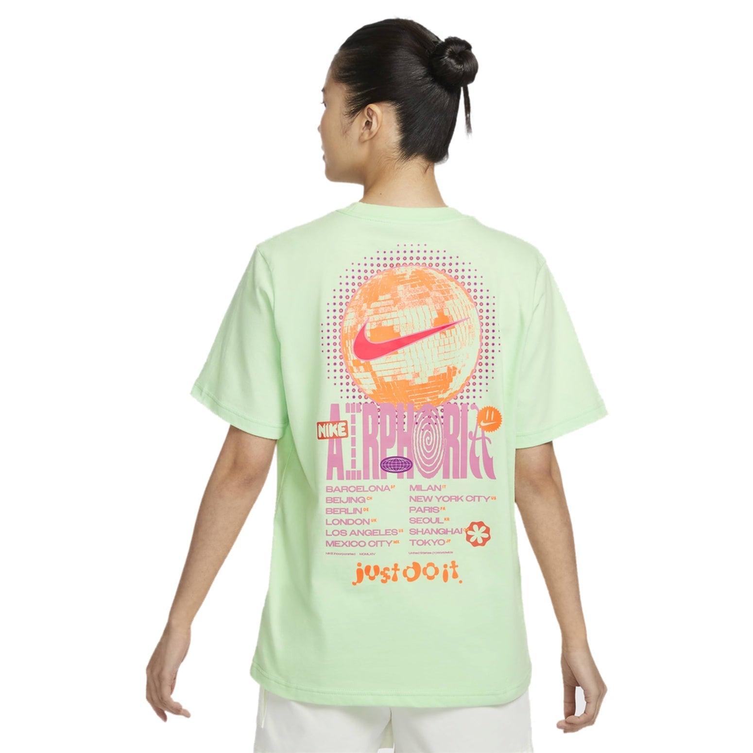 (WMNS) Nike Sportswear Graphic T-Shirt 'Green Pink' FV4263-376