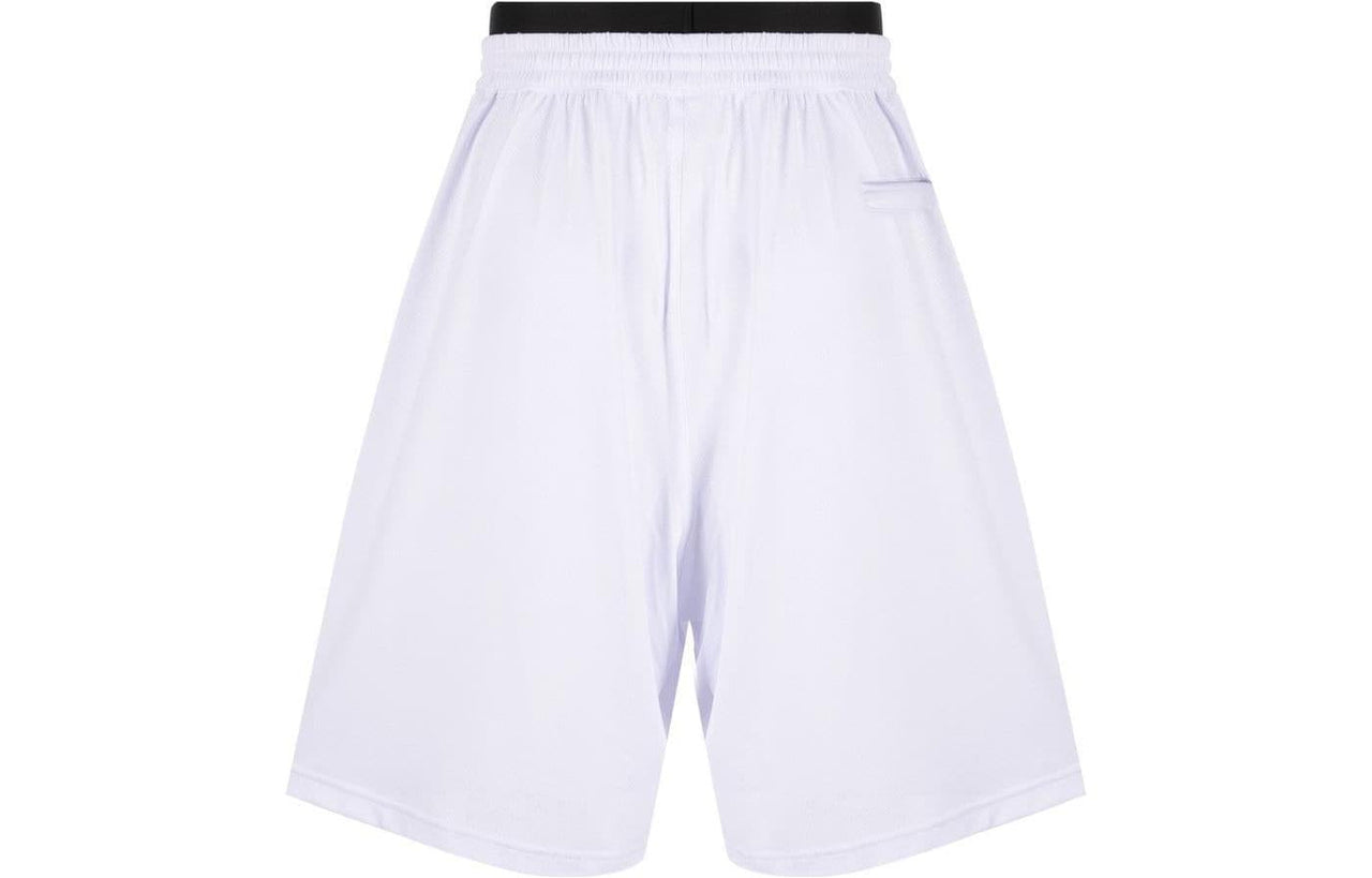 Balenciaga Technical-Mesh Jersey Swim Shorts 'White' 6983174C0B49000