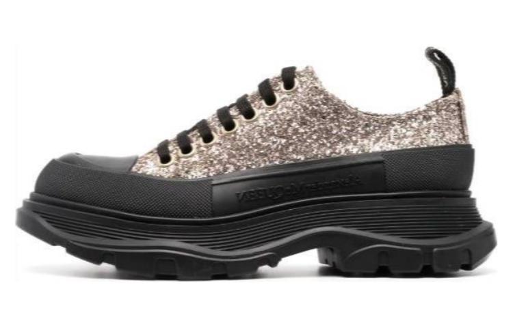 (WMNS) Alexander McQueen Tread Sleek Sneaker 'Glitter Black' 697072W4VJ32265