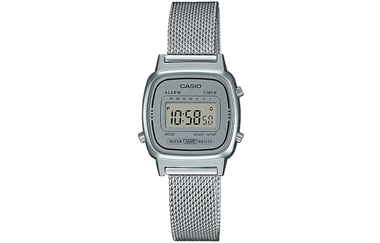 CASIO Analog Waterproof Unisex Silver Digital LA670WEM-7