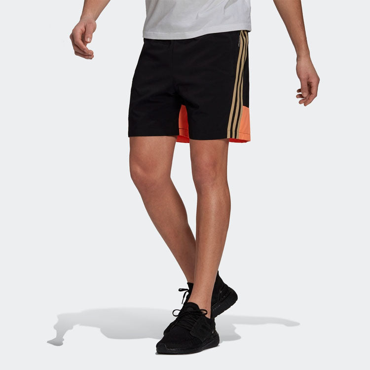 adidas Colorblock Stripe Sports Shorts Black GQ6209