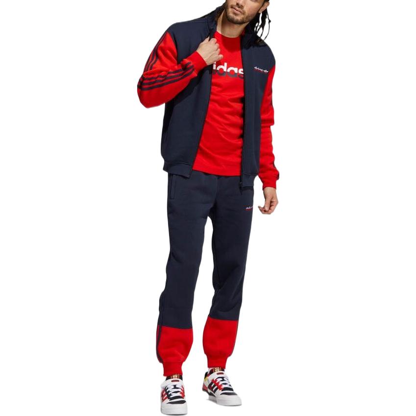 adidas Originals 3-Stripes Split Cotton T-Shirt 'Red Navy White' H31274