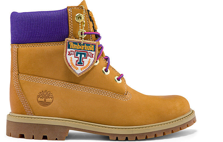 (WMNS) Timberland 6 Inch Heritage Cupsole Wide Fit Boots 'Wheat Nubuck with Purple' A44KPW