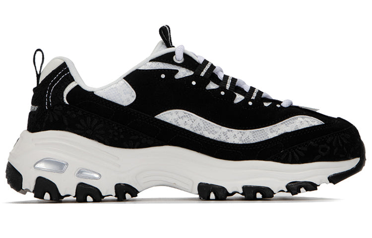 (WMNS) Skechers DLites 1.0 'Black White' 896085-BKW