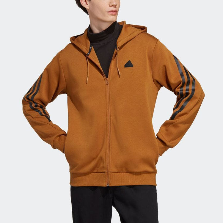 adidas Future Icons 3-Stripes Full-Zip Hoodie 'Bronze Strata' IC8260