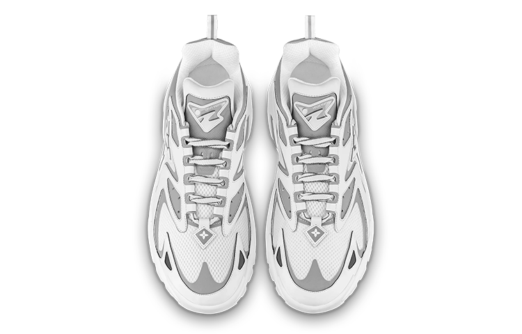 حذاء رياضي LOUIS VUITTON Runner Tatic باللون الأبيض والرمادي 1ABEQ4