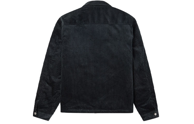 Converse Retro Solid Color corduroy Jacket Couple Style Black 10021951-A04