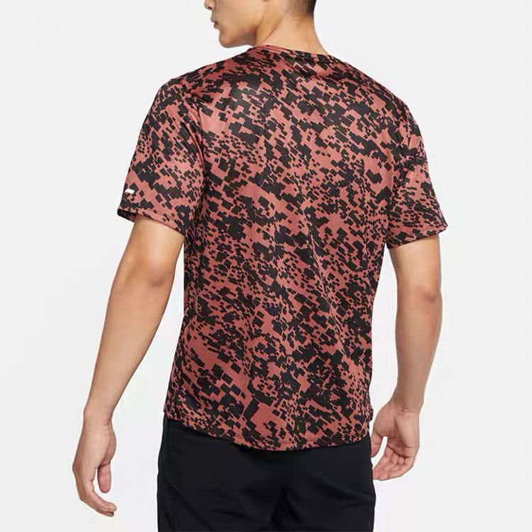 Nike Dri-FIT MILER WILD RUN Short Sleeve Men's Black/Red CU6043-010